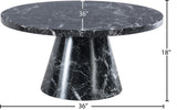 Omni Contemporary Coffee Table - Luxurious 36-Inch Round Design for Upscale Living Room Appeal