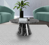 Omni Contemporary Coffee Table - Luxurious 36-Inch Round Design for Upscale Living Room Appeal