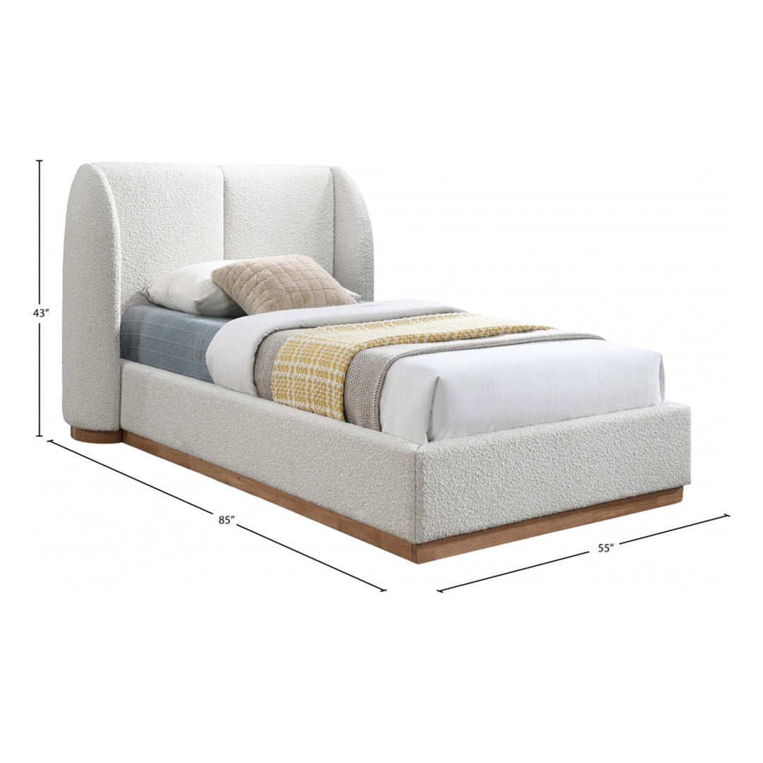 Jardin Boucle Fabric Twin Bed