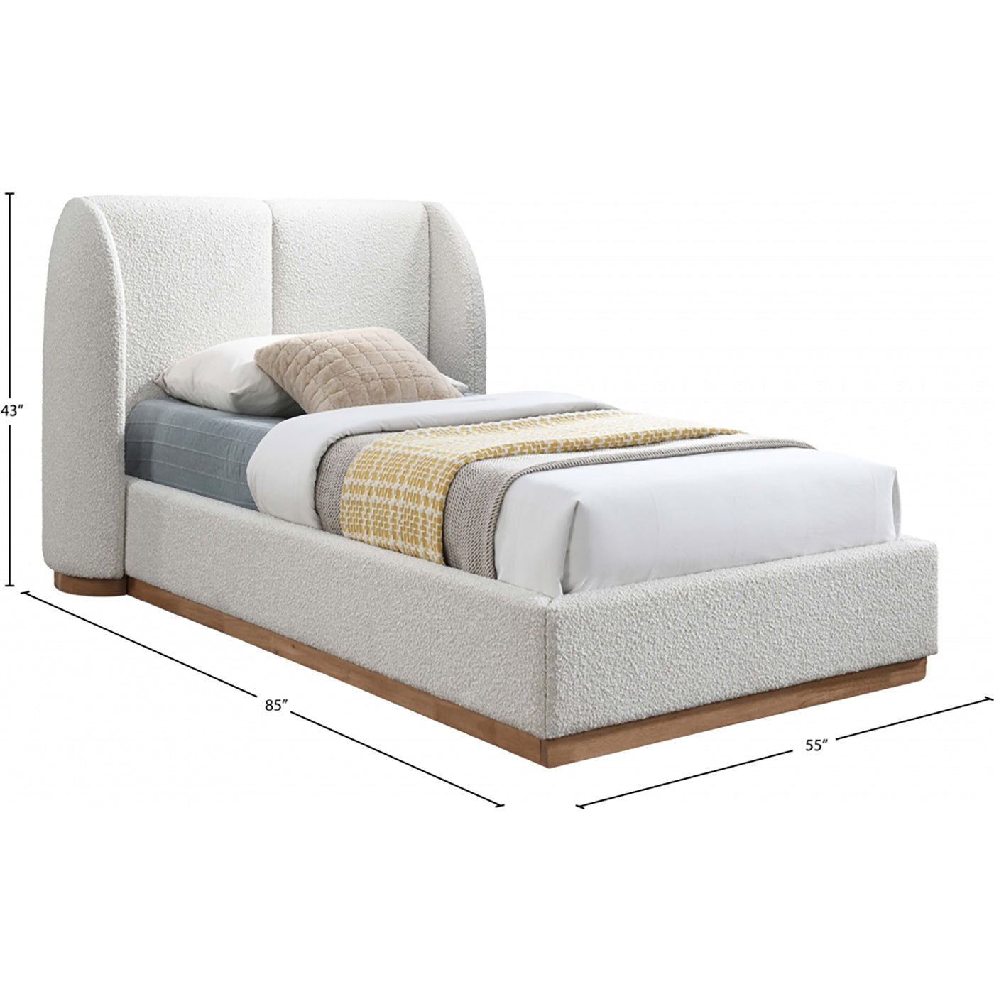 Jardin Boucle Fabric Bed