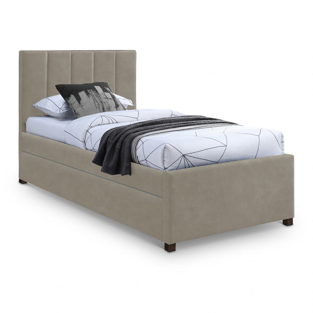 Hudson Faux Leather Twin Trundle Bed