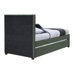 Hudson Faux Leather Twin Trundle Bed