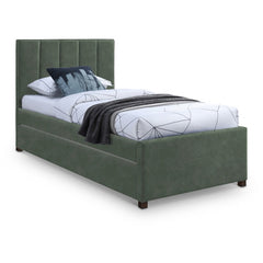 Hudson Faux Leather Twin Trundle Bed