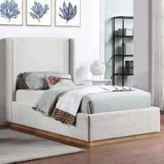 Flynn Linen Textured Fabric Twin Bed