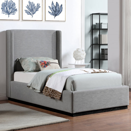 Flynn Linen Textured Fabric Twin Bed