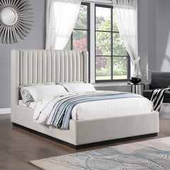 Logan Linen Textured Fabric Bed