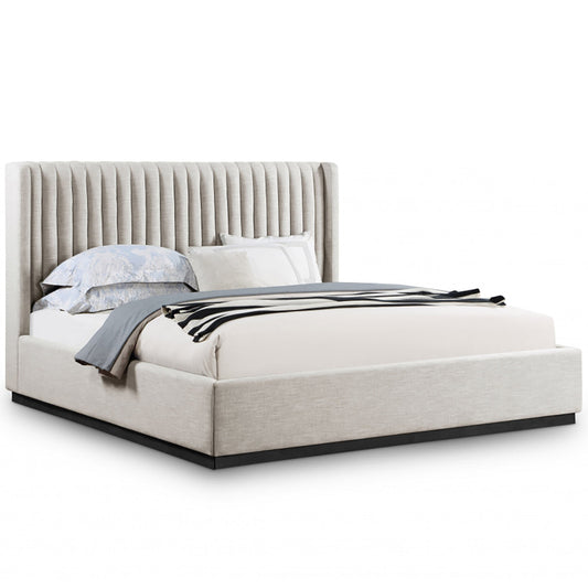 Logan Linen Textured Fabric Bed