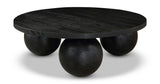 Spherical Coffee Table - Luxurious Art Deco Design with Genuine Marquino Marble and Unique Bases