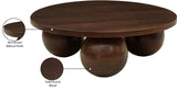 Spherical Coffee Table - Luxurious Art Deco Design with Genuine Marquino Marble and Unique Bases