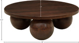 Spherical Coffee Table - Luxurious Art Deco Design with Genuine Marquino Marble and Unique Bases