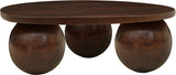 Spherical Coffee Table - Luxurious Art Deco Design with Genuine Marquino Marble and Unique Bases