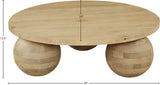Spherical Coffee Table - Luxurious Art Deco Design with Genuine Marquino Marble and Unique Bases
