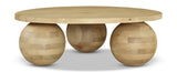 Spherical Coffee Table - Luxurious Art Deco Design with Genuine Marquino Marble and Unique Bases