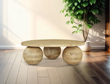 Spherical Coffee Table - Luxurious Art Deco Design with Genuine Marquino Marble and Unique Bases
