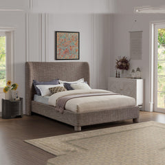 Penny Linen Textured Fabric Queen Bed