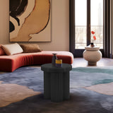 Rhodes End Table - Art Deco Iron Table with Fluted Legs and Sleek Matte Finish for Stylish Living Spaces