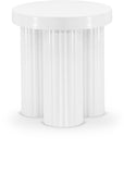 Rhodes End Table - Art Deco Iron Table with Fluted Legs and Sleek Matte Finish for Stylish Living Spaces