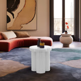 Rhodes End Table - Art Deco Iron Table with Fluted Legs and Sleek Matte Finish for Stylish Living Spaces