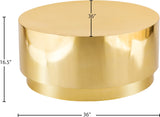 Jazzy Stainless Steel Drum Coffee Table - Elegant Contemporary Design for Modern Living Spaces