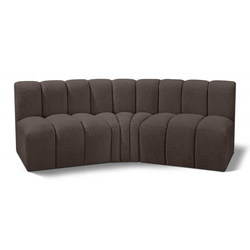 Arc Boucle Fabric 3pc. Sectional