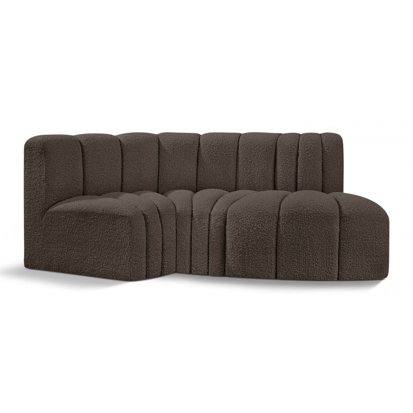 Arc Boucle Fabric 3pc. Sectional