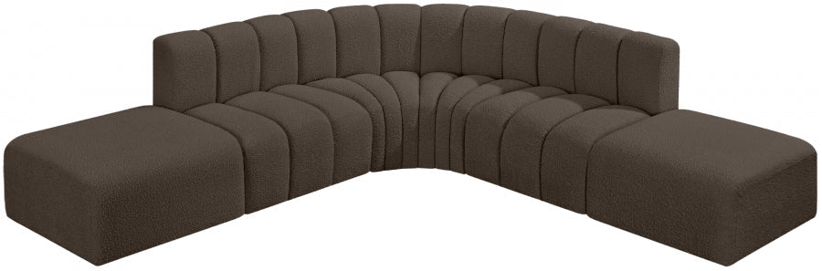 Arc Boucle Fabric 6pc. Sectional