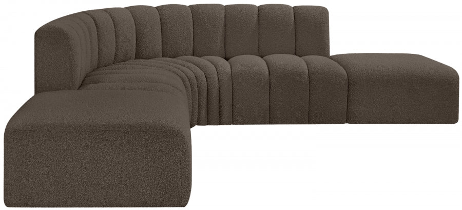 Arc Boucle Fabric 6pc. Sectional