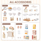 ROBUD Wooden Kids Kitchen PlaySet Series - Caramel