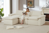DERVAL 111" 3-Seater Sofa with 1 Ottoman
