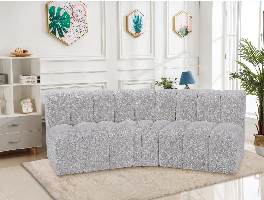 Arc Boucle Fabric 3pc. Sectional