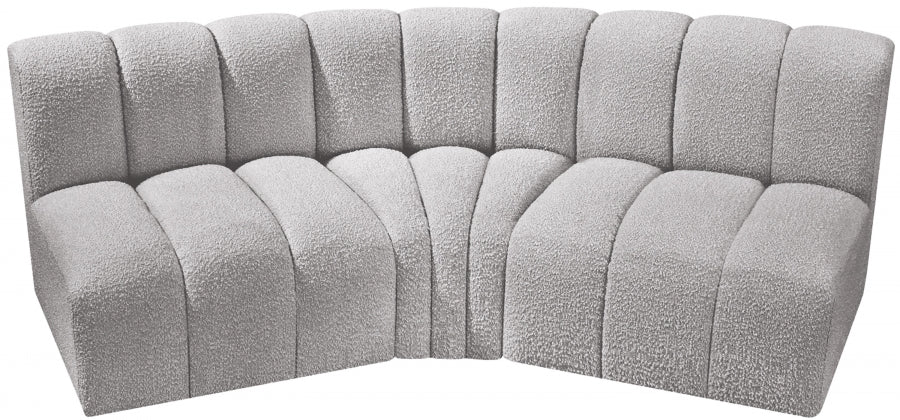 Arc Boucle Fabric 3pc. Sectional