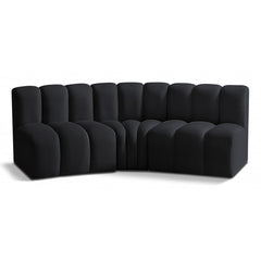 Arc Velvet 3pc. Sectional