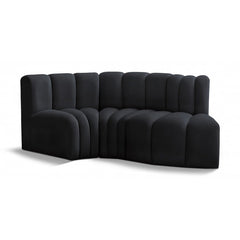 Arc Velvet 3pc. Sectional