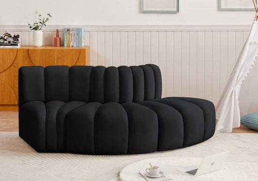 Arc Velvet 3pc. Sectional