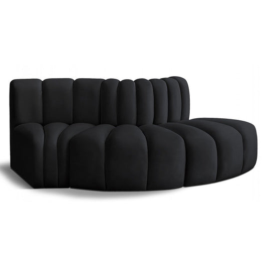 Arc Velvet 3pc. Sectional