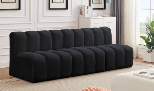 Arc Velvet 3pc. Sectional