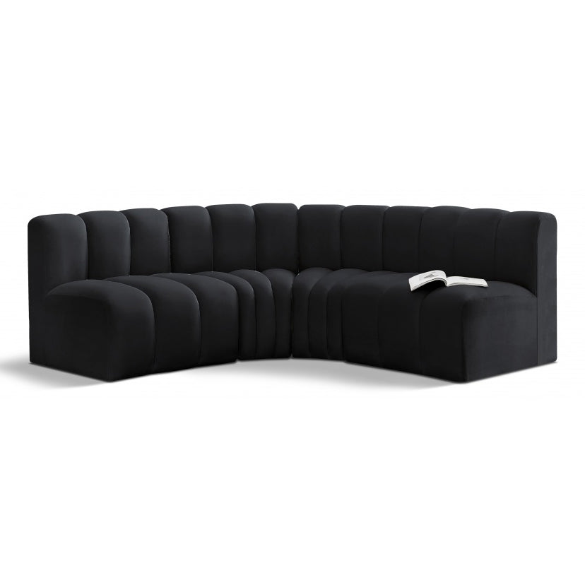 Arc Velvet 4pc. Sectional