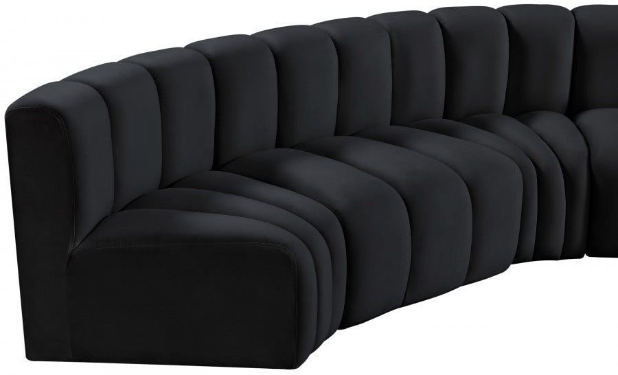 Arc Velvet 5pc. Sectional