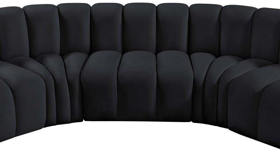 Arc Velvet 5pc. Sectional