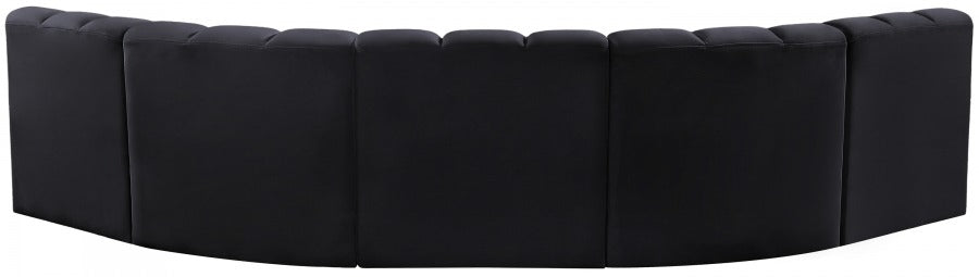 Arc Velvet 5pc. Sectional