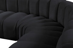 Arc Velvet 5pc. Sectional