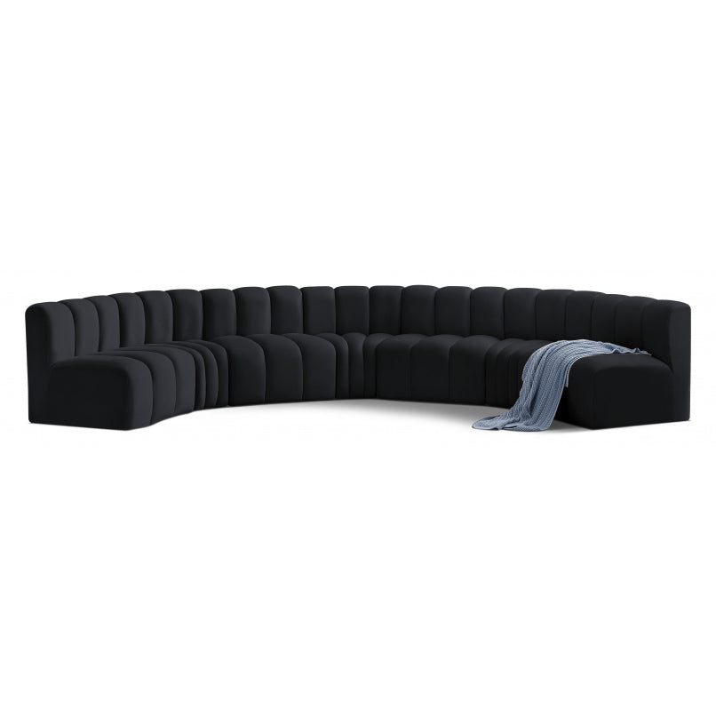 Arc Velvet 7pc. Sectional