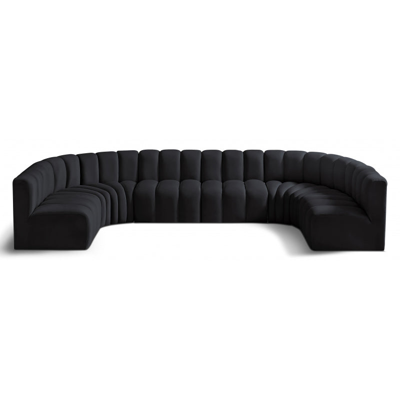 Arc Velvet 8pc. Sectional