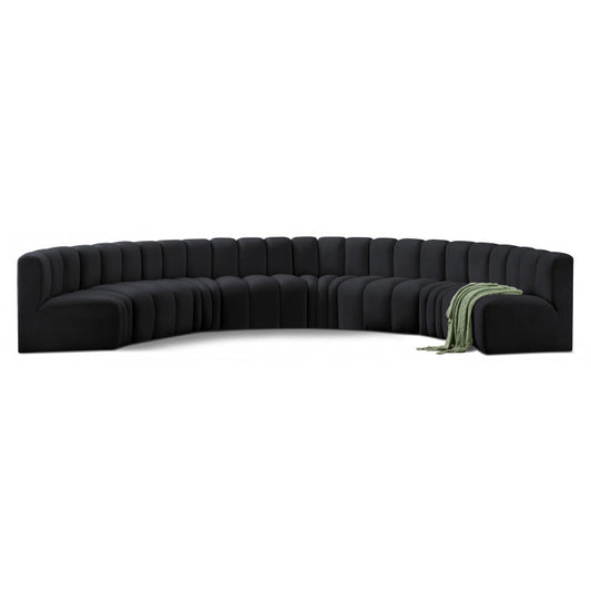 Arc Velvet 8pc. Sectional