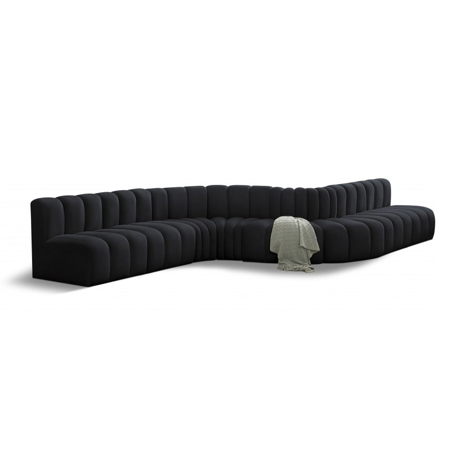 Arc Velvet 8pc. Sectional