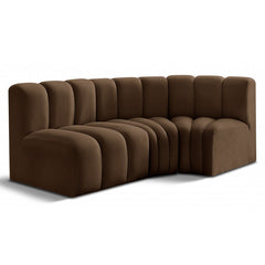 Arc Velvet 3pc. Sectional