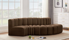 Arc Velvet 4pc. Sectional