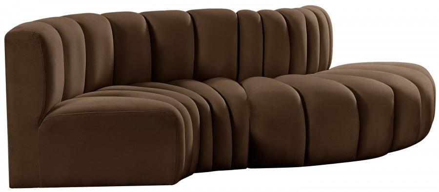 Arc Velvet 4pc. Sectional