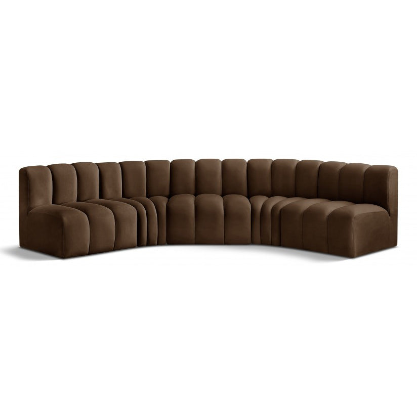 Arc Velvet 5pc. Sectional