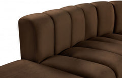 Arc Velvet 5pc. Sectional